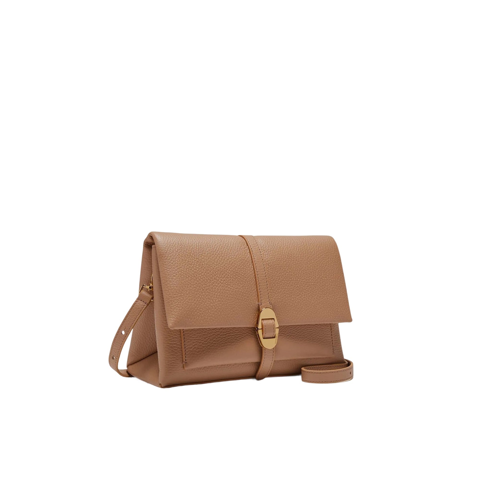 COCCINELLE Women's Brown Bag with Adjustable Shoulder Strap, Made of Genuine Leather, Dorian Small