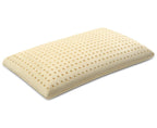 Pair of natural latex pillows with removable cotton cover - NATURE H12
