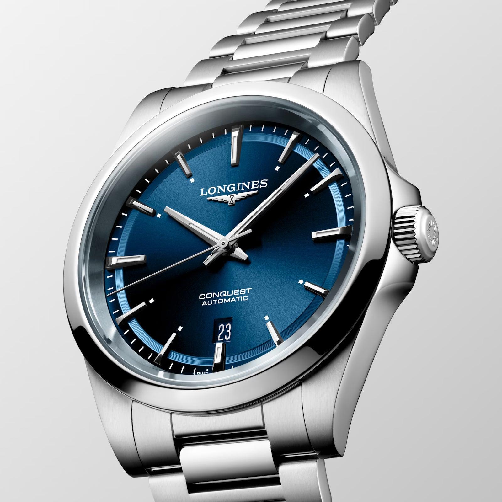 Longines orologio Conquest 2023 41mm blu automatico acciaio L3.830.4.92.6
