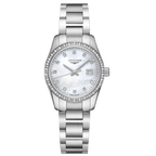 Longines orologio Conquest Classic 29,5mm madreperla diamanti quarzo acciaio L2.286.0.87.6