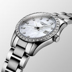 Longines orologio Conquest Classic 29,5mm madreperla diamanti quarzo acciaio L2.286.0.87.6