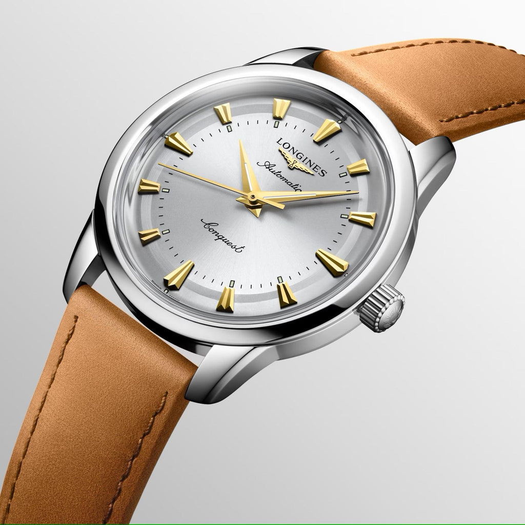 Longines Conquest Heritage 40mm silver automatic steel watch L1.650.4.72.2