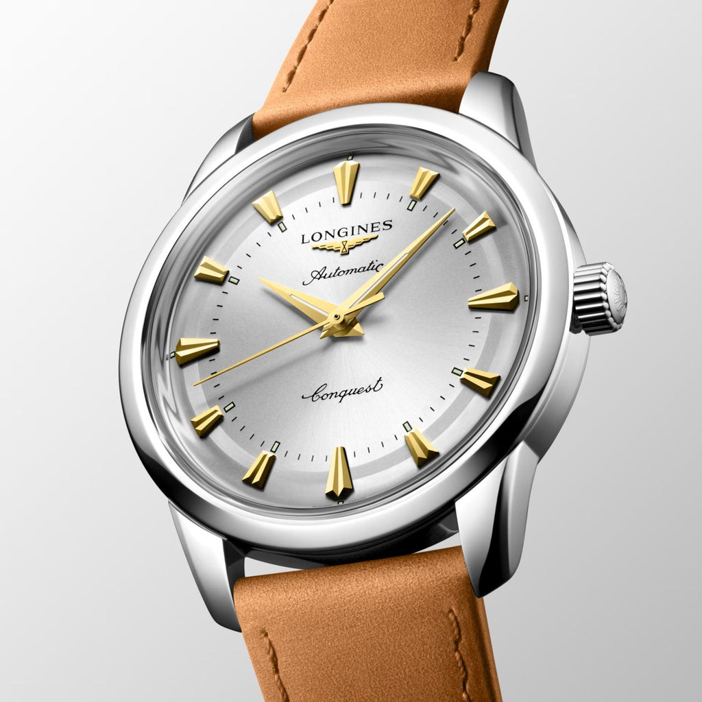 Longines Conquest Heritage 40mm silver automatic steel watch L1.650.4.72.2