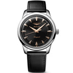 Longines orologio Conquest Heritage 40mm nero automatico acciaio L1.650.4.52.2