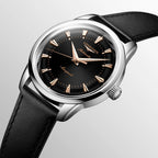 Longines orologio Conquest Heritage 40mm nero automatico acciaio L1.650.4.52.2