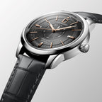 Longines Conquest Heritage Central Power Reserve 38mm anthracite automatic steel watch L1.648.4.62.2