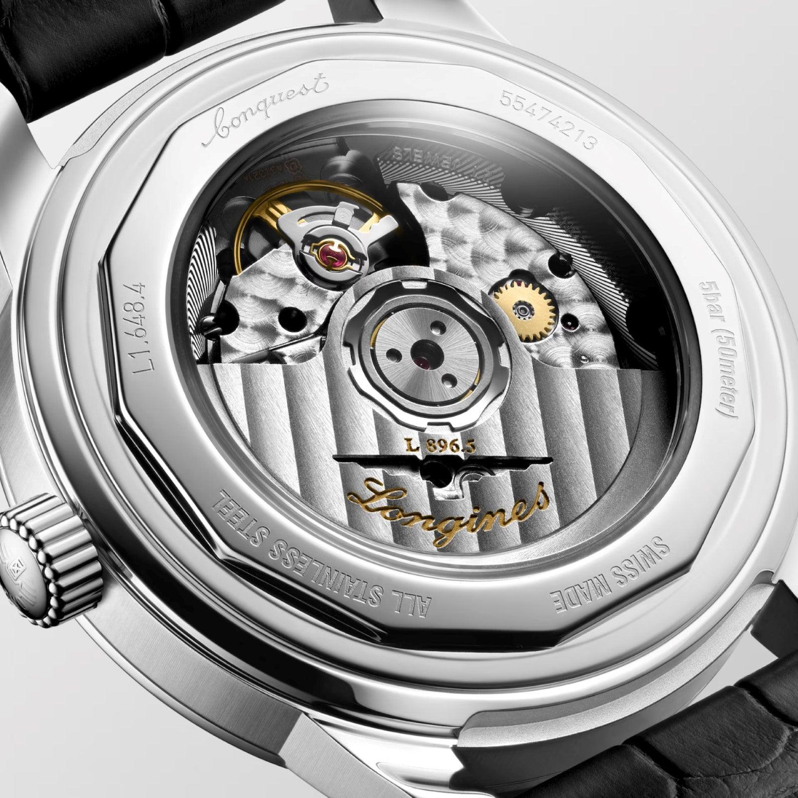 Longines Conquest Heritage Central Power Reserve 38mm anthracite automatic steel watch L1.648.4.62.2