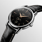 Longines orologio Flagship Heritage 38,5mm nero automatico acciaio L4.795.4.58.0