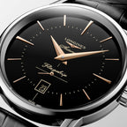 Longines orologio Flagship Heritage 38,5mm nero automatico acciaio L4.795.4.58.0
