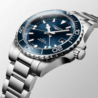 Longines orologio Hydroconquest GMT 41mm blu automatico acciaio L3.790.4.96.6