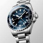 Longines orologio Hydroconquest GMT 41mm blu automatico acciaio L3.790.4.96.6