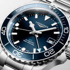 Longines orologio Hydroconquest GMT 41mm blu automatico acciaio L3.790.4.96.6