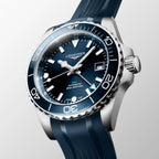 Longines orologio Hydroconquest GMT 41mm blu automatico acciaio L3.790.4.96.9