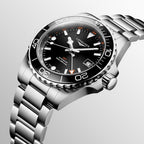 Longines orologio Hydroconquest GMT 41mm nero automatico acciaio L3.790.4.56.6