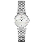 Longines orologio La Grande Classique 24mm madreperla diamanti acciaio quarzo L4.209.4.87.6