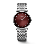Longines orologio La Grande Classique 29mm bordeaux quarzo acciaio L4.512.4.91.6