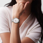 Longines orologio Le Grande Classique 38mm bianco automatico acciaio L4.918.4.11.6