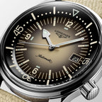 Longines orologio Legend Diver Watch 42mm beige automatico acciaio L3.774.4.30.2