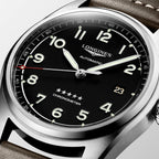 Longines orologio Longines Spirit 40mm nero automatico acciaio L3.810.4.53.0