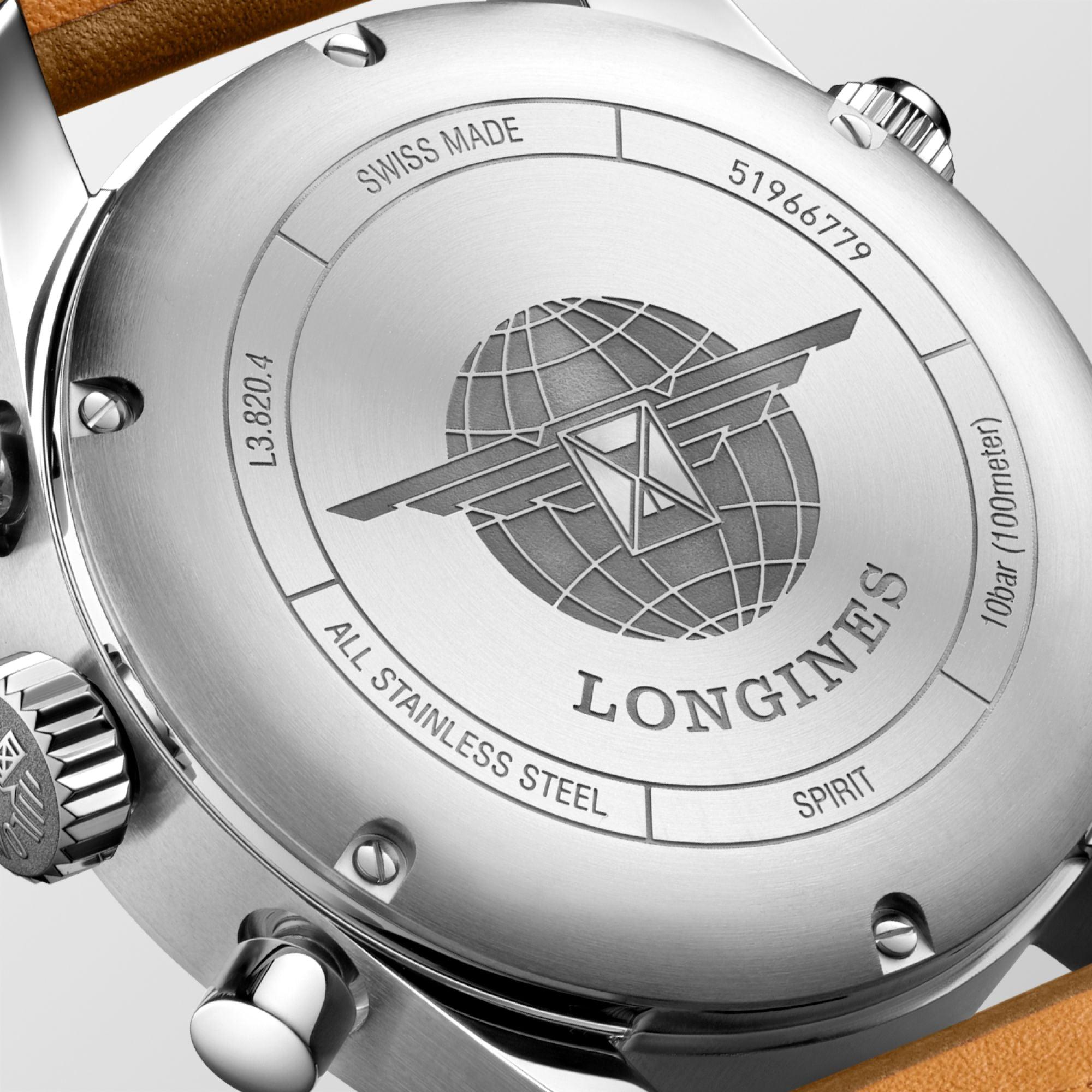 Longines orologio Longines Spirit 42mm argento automatico acciaio L3.820.4.73.2