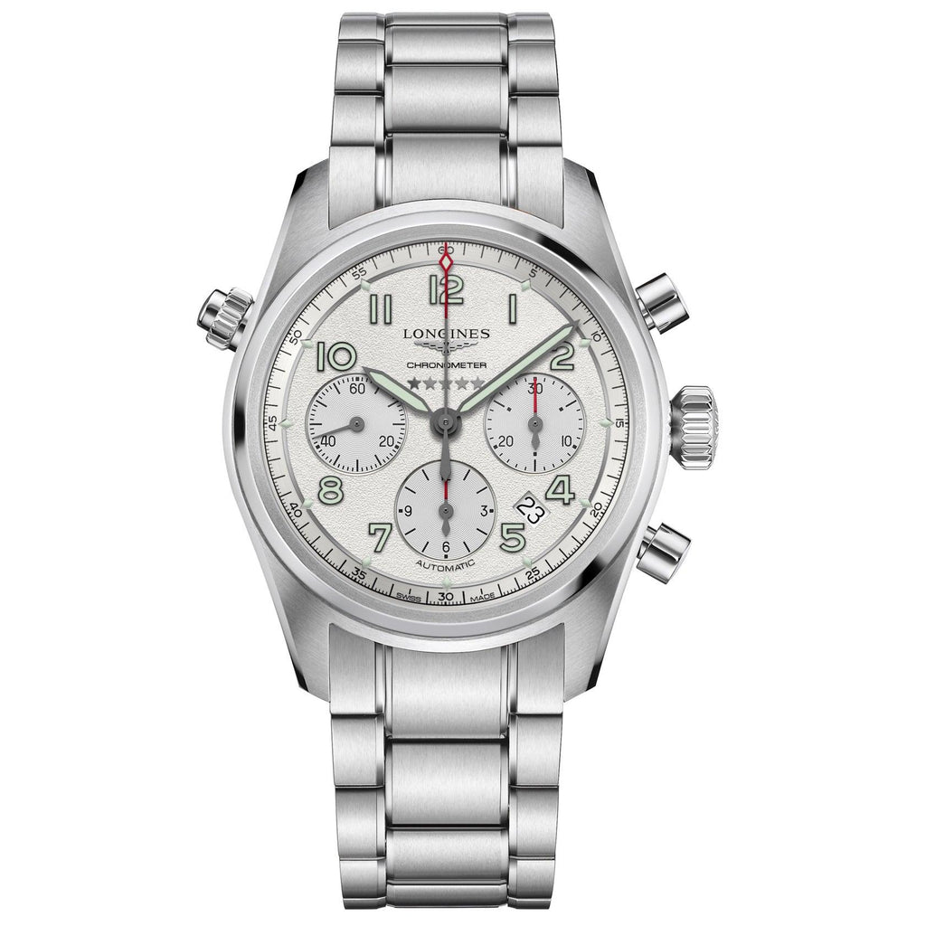 Longines orologio Longines Spirit 42mm argento automatico acciaio L3.820.4.73.6