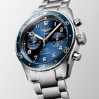 Longines orologio Longines Spirit Flyback 42mm blu automatico acciaio L3.821.4.93.6