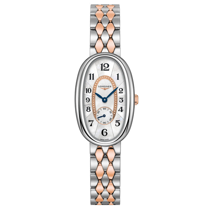 Longines watch Longines Symphonette 21.90x34.00mm mother-of-pearl quartz steel and 18kt gold L2.306.5.83.7
