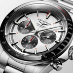 Longines orologio New Conquest 42mm argento automatico acciaio L3.835.4.72.6