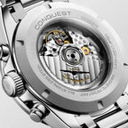Longines orologio New Conquest 42mm argento automatico acciaio L3.835.4.72.6