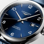 Longines orologio Record collection 40mm blu automatico acciaio L2.821.4.96.4