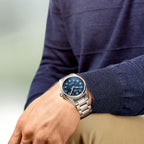 Longines orologio Spirit 42mm blu automatico acciaio L3.811.4.93.6