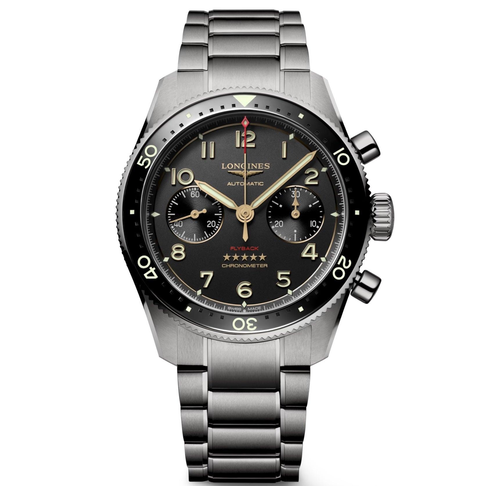 Longines orologio Spirit Flyback 42mm antracite automatico titanio L3.821.1.53.6
