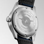 Longines orologio Spirit Zulu Time 39mm blu automatico acciaio L3.802.4.93.2