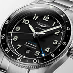 Longines orologio Spirit Zulu Time 42mm nero automatico acciaio L3.812.4.53.6