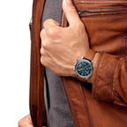 Longines orologio The Longines Avigation BigEye 41mm petrolio cronografo automatico titanio L2.816.1.93.2