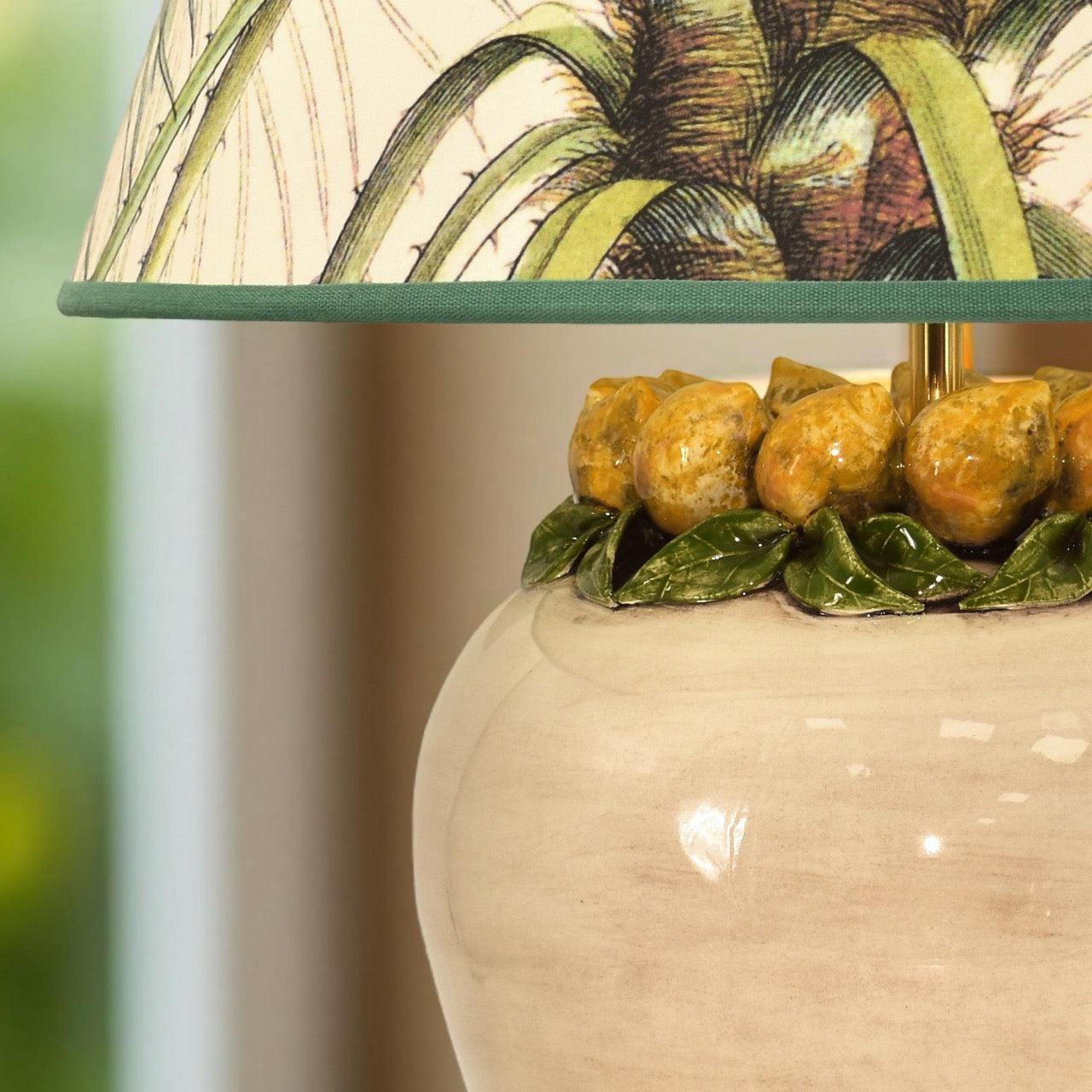 Lume Boccia in Ceramica di Caltagirone h 27 cm — Limoni Siciliani