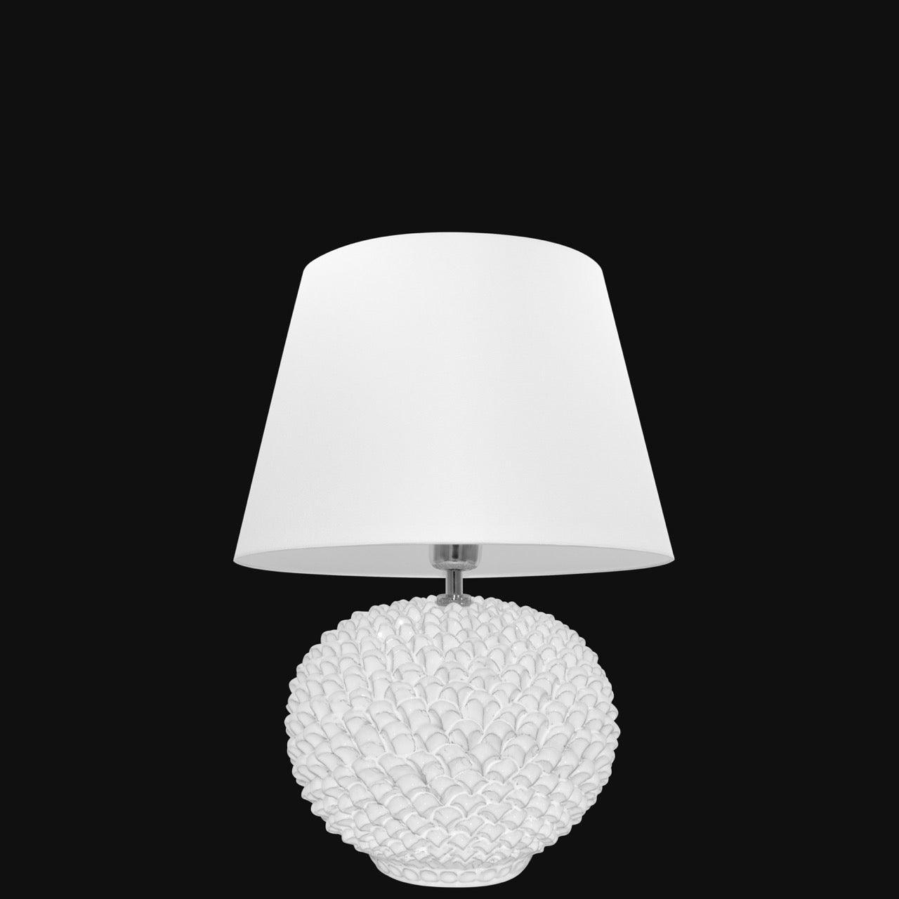 Lume a Palla Pigna in Ceramica di Caltagirone — White Line