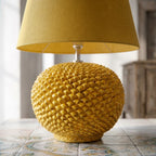 Pinecone ceramic lamp in various sizes Mustard decor
