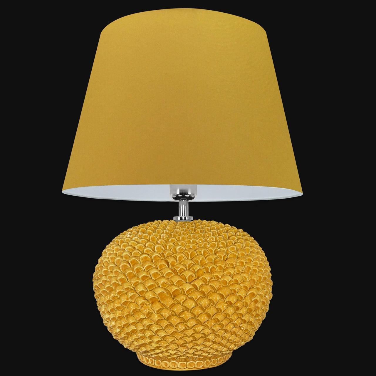Lume a Palla Pigna in Ceramica di Caltagirone — Senape