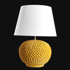 Pinecone ceramic lamp in various sizes Mustard decor