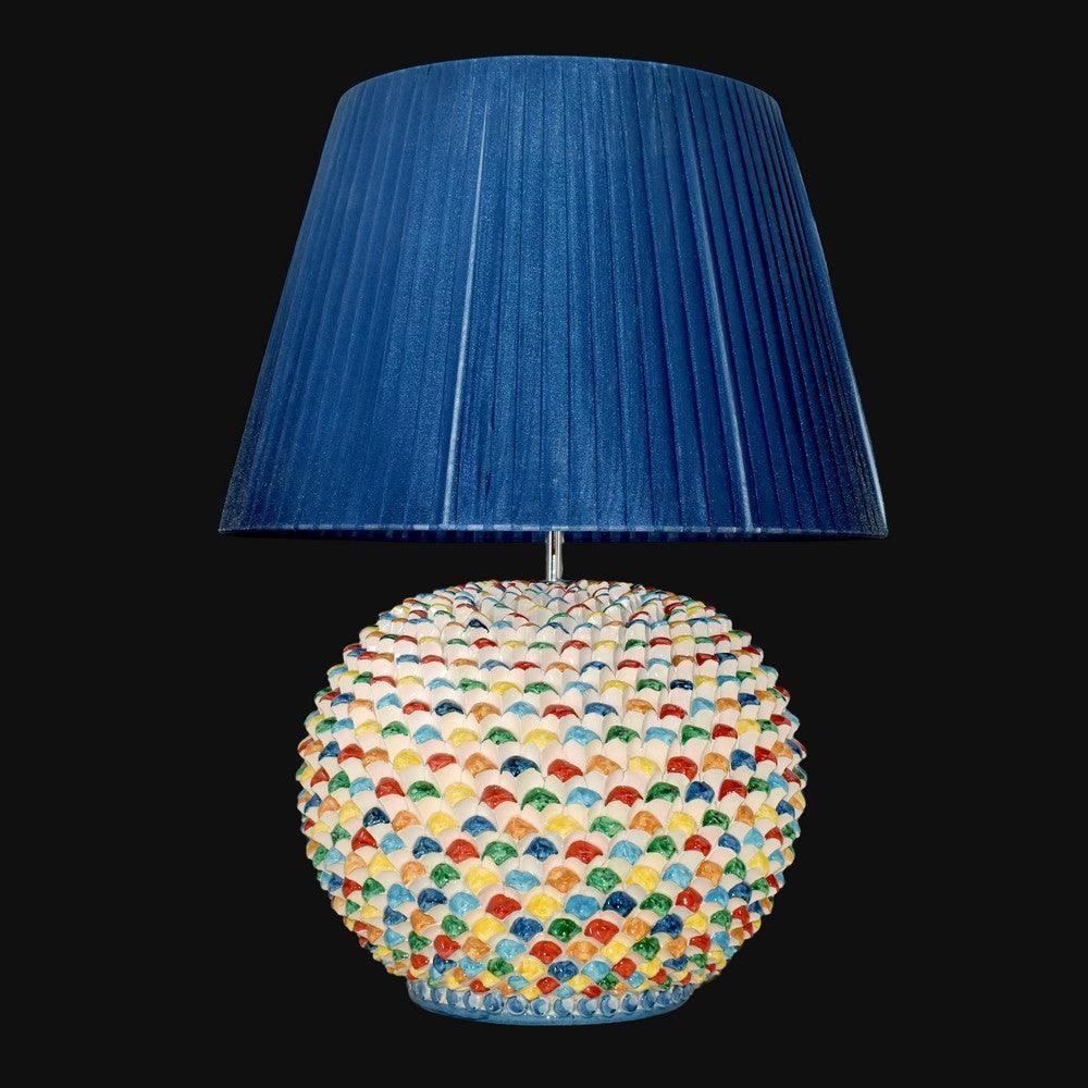 Lume a Palla Pigna Moderna in Ceramica di Caltagirone h 60 cm (ceramica h 30 cm)
