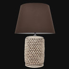 Lamp pine cone cylinder h 60 Antiqued Mother-of-pearl in Caltagirone ceramic
