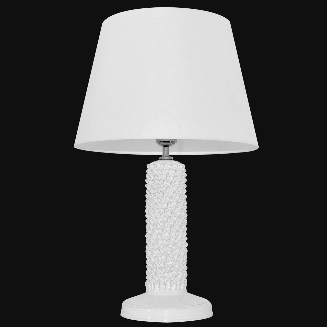Lume Pigna Cilindro in Ceramica di Caltagirone h 60 cm — White Line