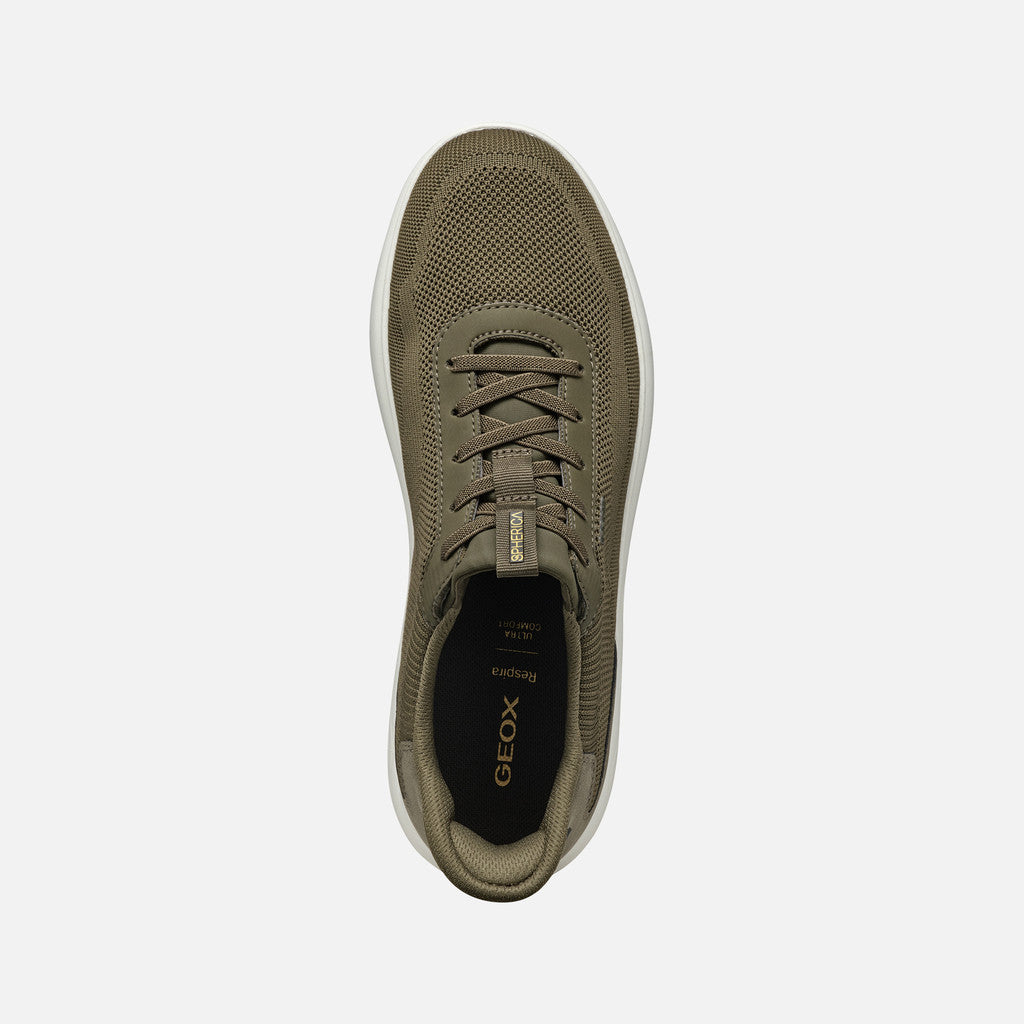 Geox Spherica Plus A Military Green Sneaker