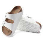 Birkenstock Arizona Grooved White Platform Narrow Fit