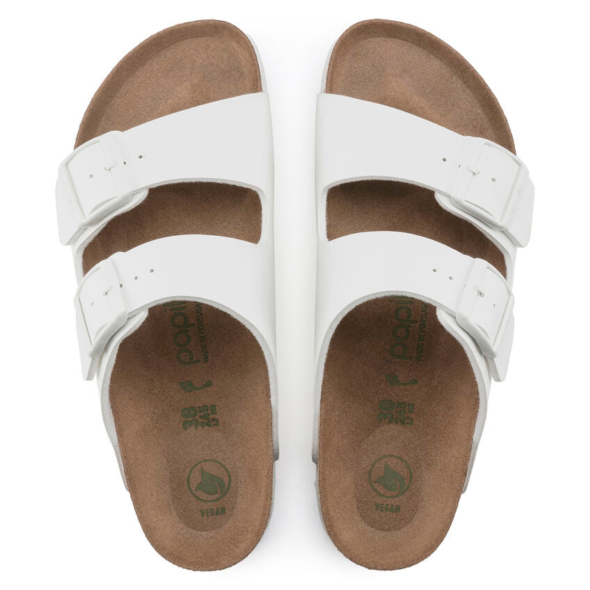 Birkenstock Arizona Grooved White Platform Narrow Fit