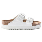 Birkenstock Arizona Grooved White Platform Narrow Fit