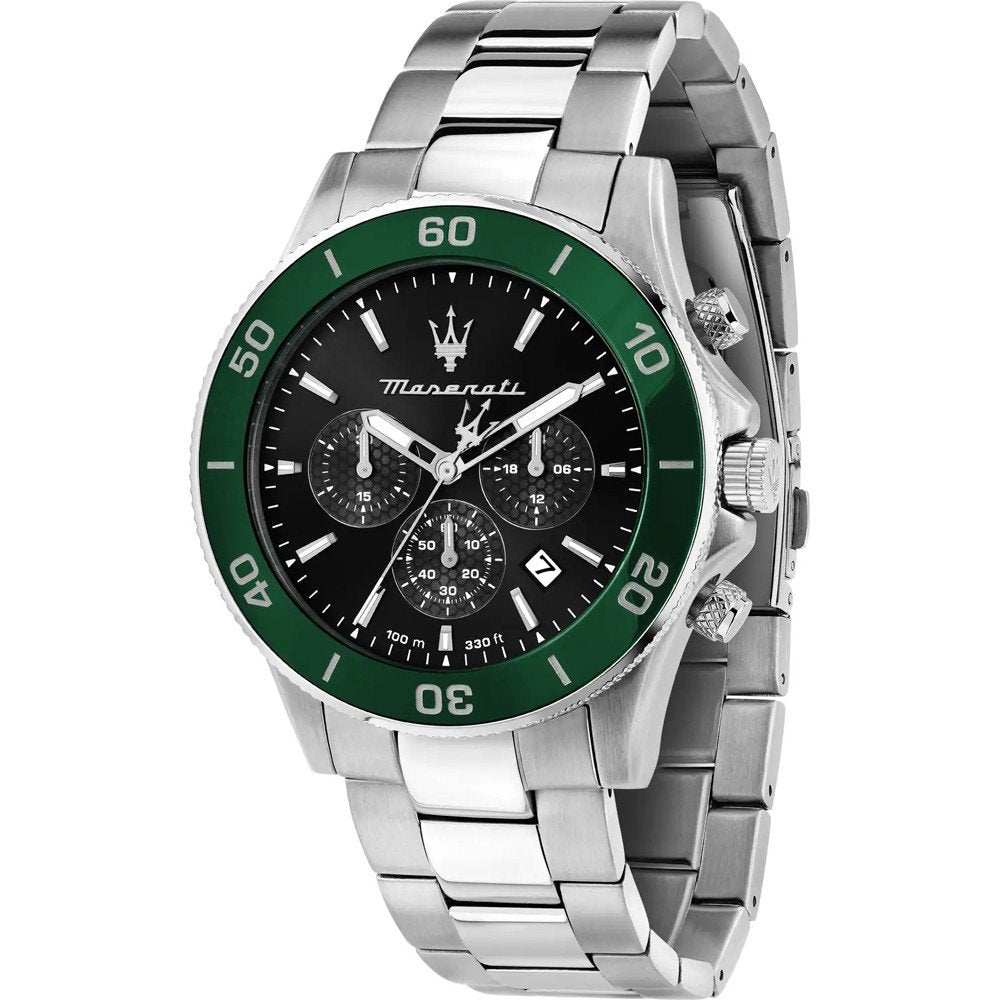 Maserati R8873 Watch - Steel Green Chronograph