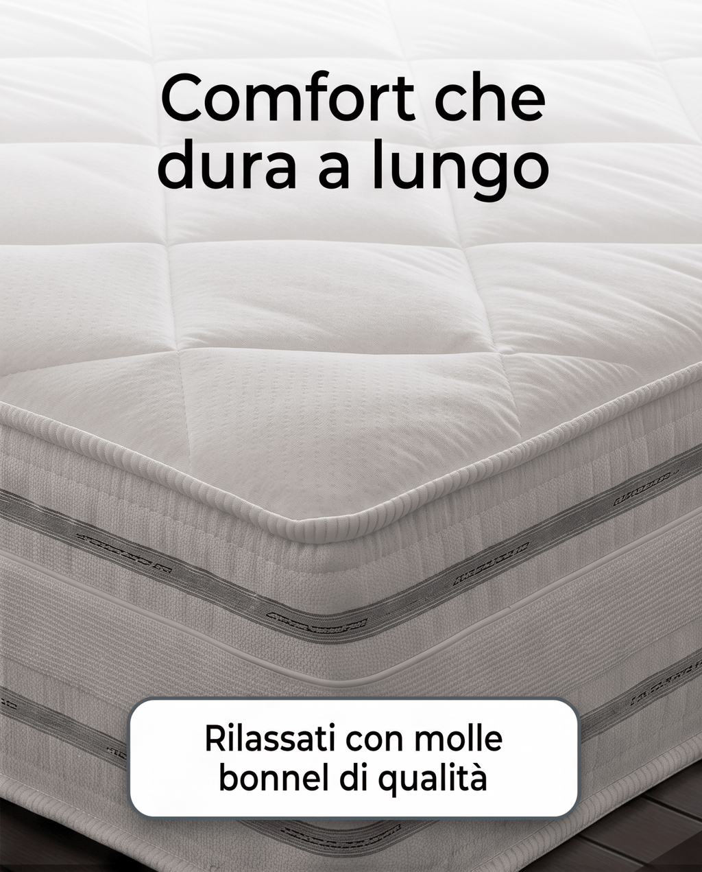 Materasso Box Eco Molle Ignifugo Certificato Classe 1 IM H18 cm