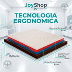 Materasso con 5 cm di Memory H25 Ortopedico Multionda a base di Acqua - AQUATEC